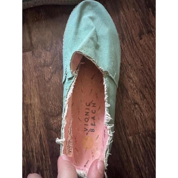VIONIC Espadrilles Womens Size 9 Mint Green Laguna Flats Casual Comfort - Picture 3 of 6